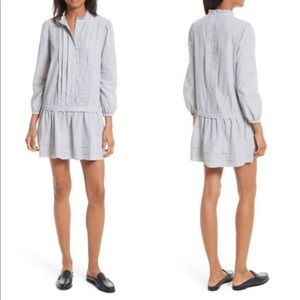 NWT La Vie Rebecca Taylor striped drop waist casual dress S